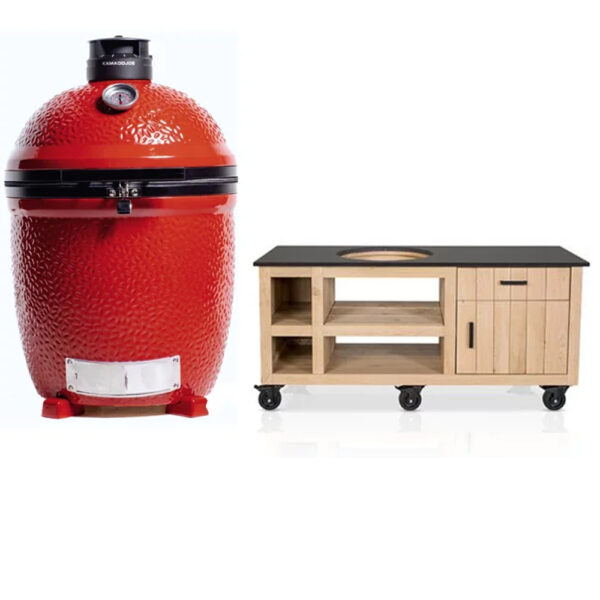 Kamado Joe Classic 3 + Fraaii Tafel Eikenhout Classic II
