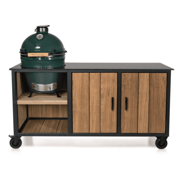 Big Green Egg Large + Fraaii Tafel Staal Fraké Inferno