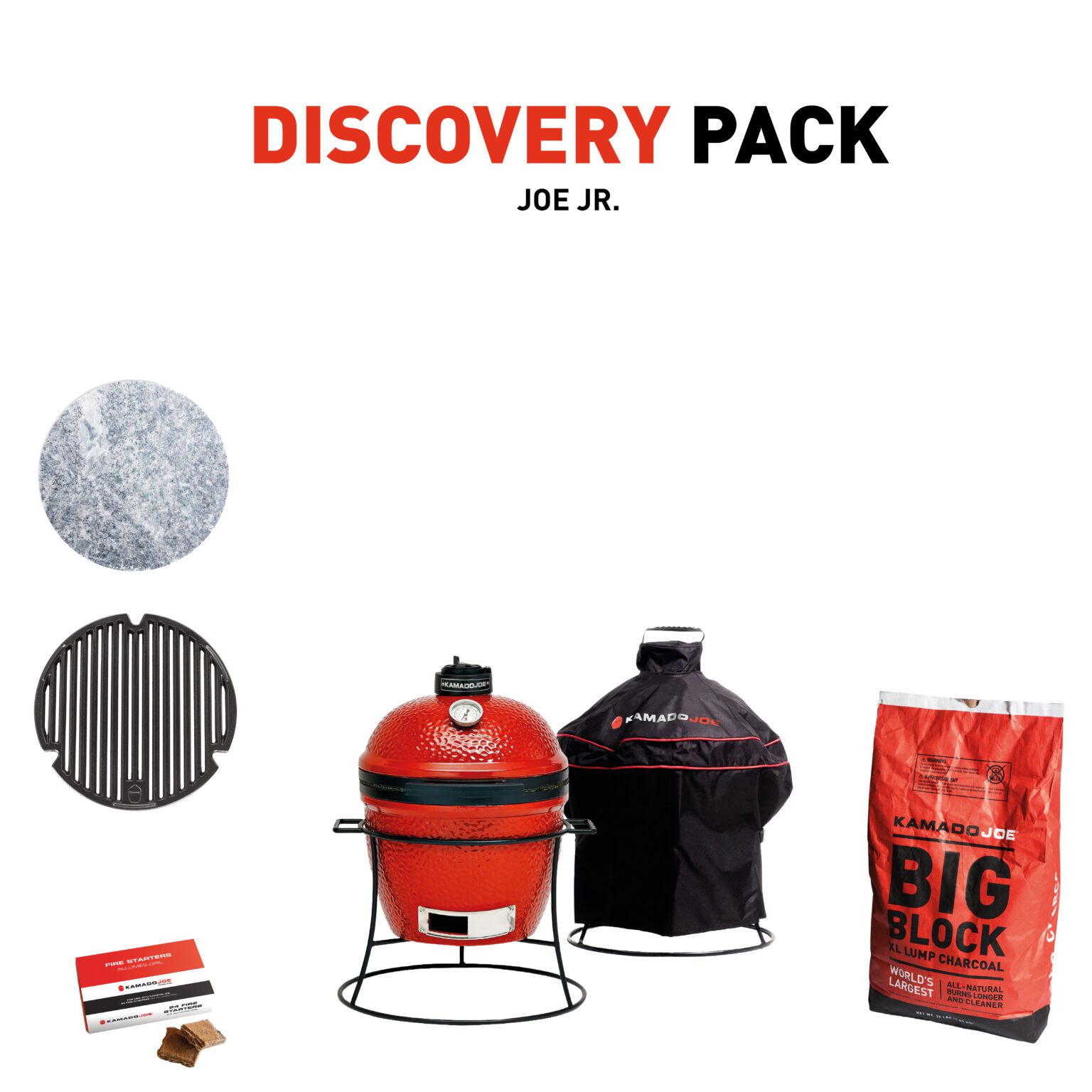 Kamado Joe Junior met onderstel + Discovery Pack Cookers & Grills