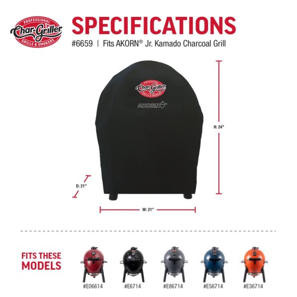 Afdekhoes Char-Griller Akorn® Junior 14 Inch Kamado Houtskool BBQ