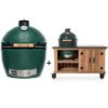 Big Green Egg XL + Fraaii Table Meranti Storage with worktop Dekton