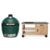 Big Green Egg XL + Fraaii Tafel Eikenhout Compact