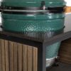 Big Green Egg Large + Fraaii Tafel Bamboo Graphite Rhombus Inferno
