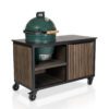 Big Green Egg Large + Fraaii Tafel Bamboo Graphite Rhombus Storage