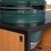 Big Green Egg Large + Fraaii Tafel Bamboo Teak Oil Storage