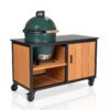 Big Green Egg Large + Fraaii Tafel Bamboo Teak Oil Storage