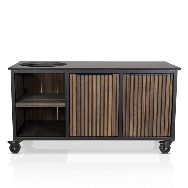 Big Green Egg Large + Fraaii Tafel Bamboo Graphite Rhombus Inferno