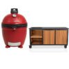 Kamado Joe Classic 2 + Fraaii Tafel Bamboo Teak Oil Rhombus Inferno