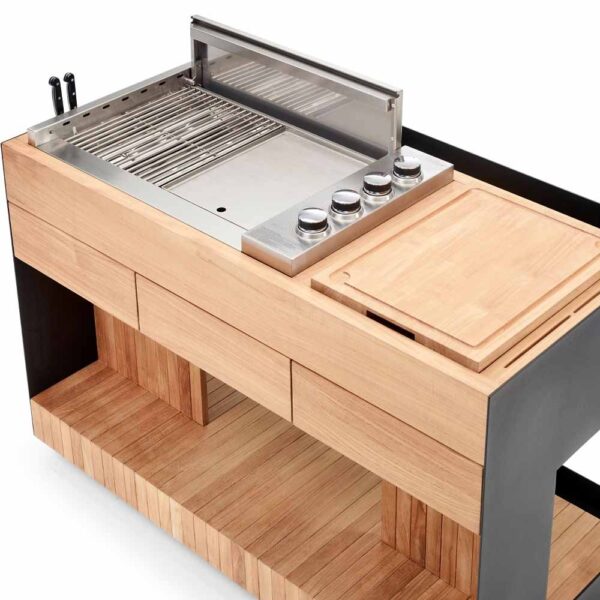 Indu+ Bilba trolley met Gasgrill - zwart